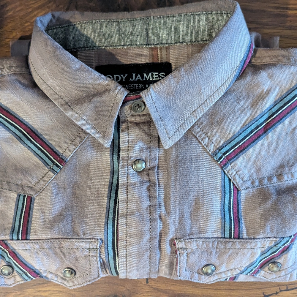 Striped Button-Up Shirt